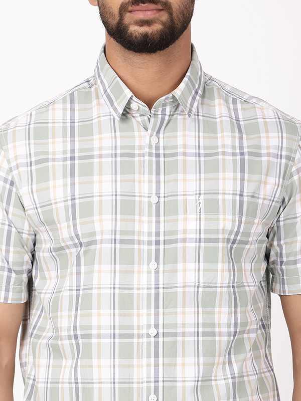 Men's Check Half Sleeves Cotton Shirt - Image 8