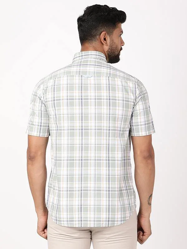 Men's Check Half Sleeves Cotton Shirt - Image 9