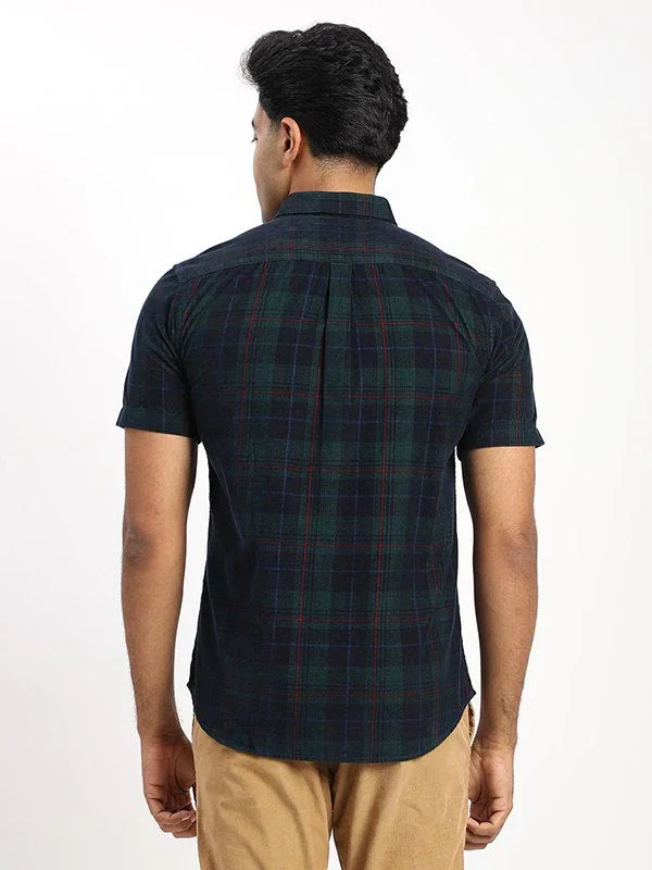 Men's Check Half Sleeves Cotton Shirt - Image 4