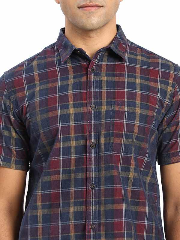 Men's Check Half Sleeves Cotton Shirt - Image 8