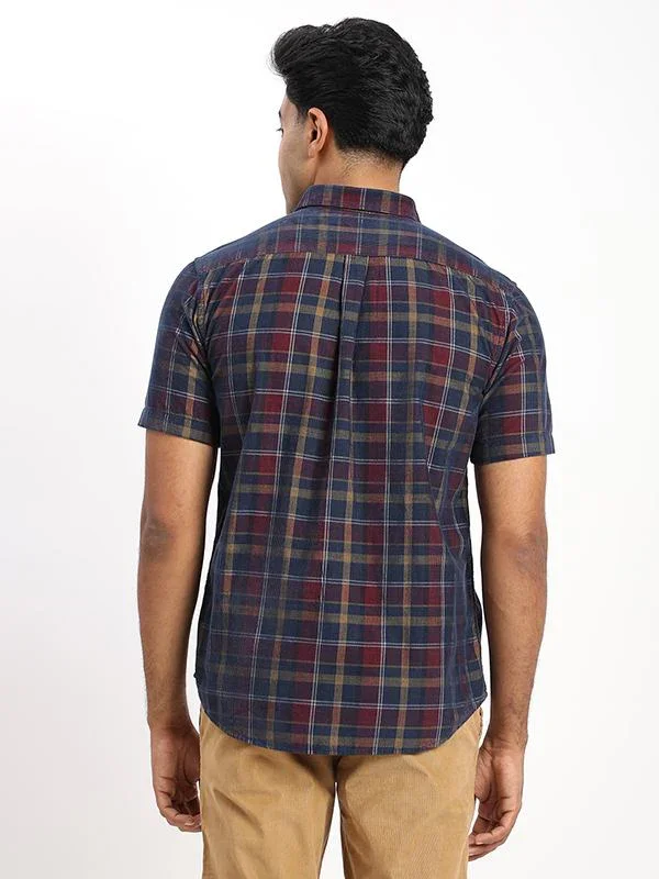 Men's Check Half Sleeves Cotton Shirt - Image 9