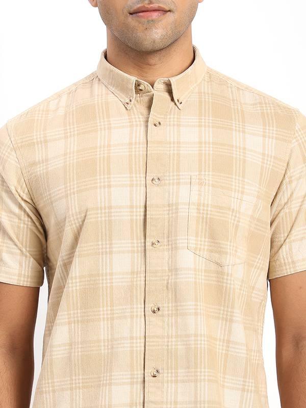 Men's Check Half Sleeves Cotton Shirt - Image 3