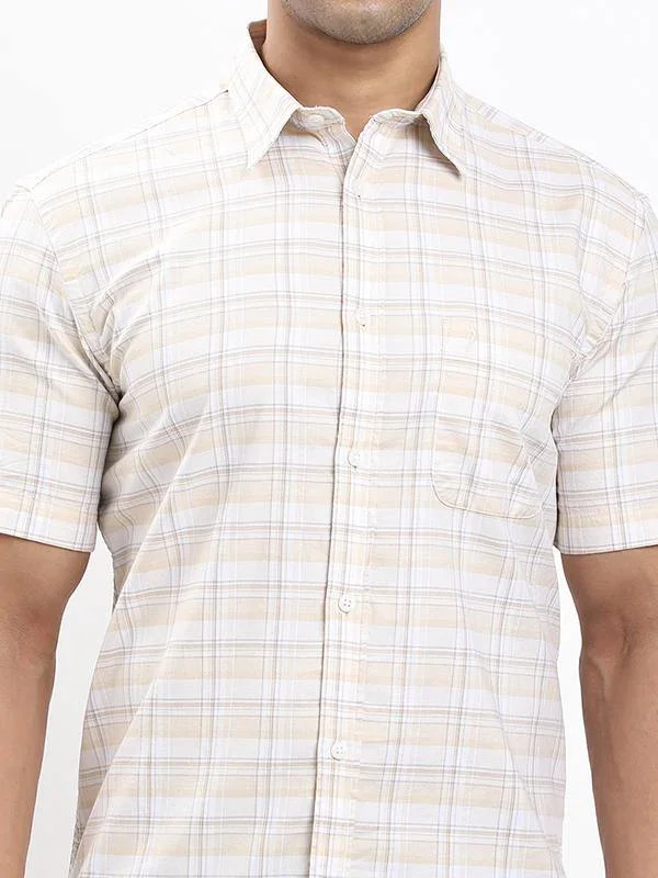Men's Check Half Sleeves Cotton Shirt - Image 3