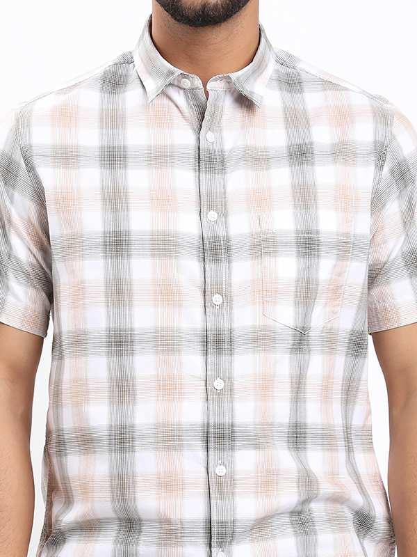 Men's Check Half Sleeves Cotton Shirt - Image 3