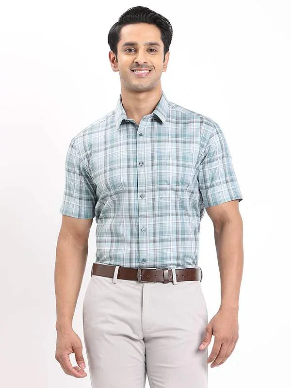 Men's Check Half Sleeves Cotton Shirt