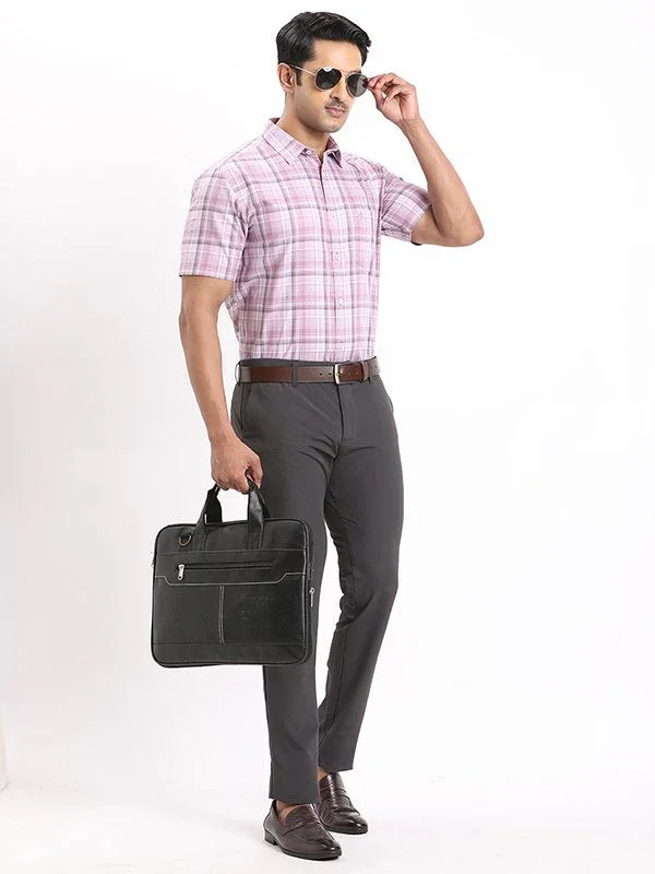 Men's Check Half Sleeves Cotton Shirt - Image 10