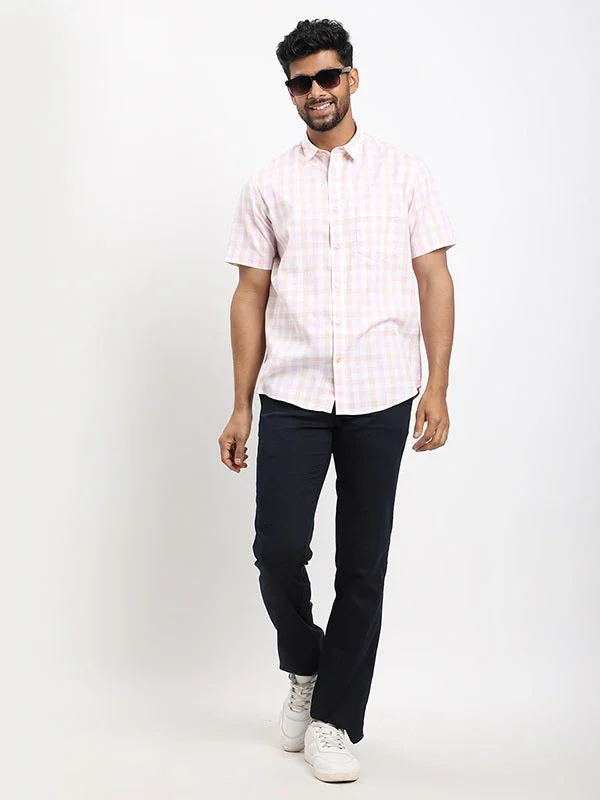 Men's Check Half Sleeves Cotton Shirt - Image 10