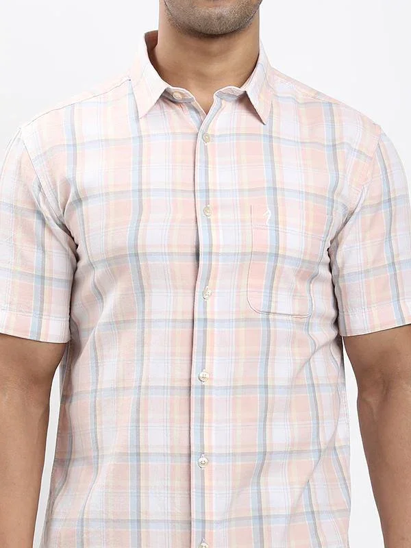 Men's Check Half Sleeves Cotton Shirt - Image 3
