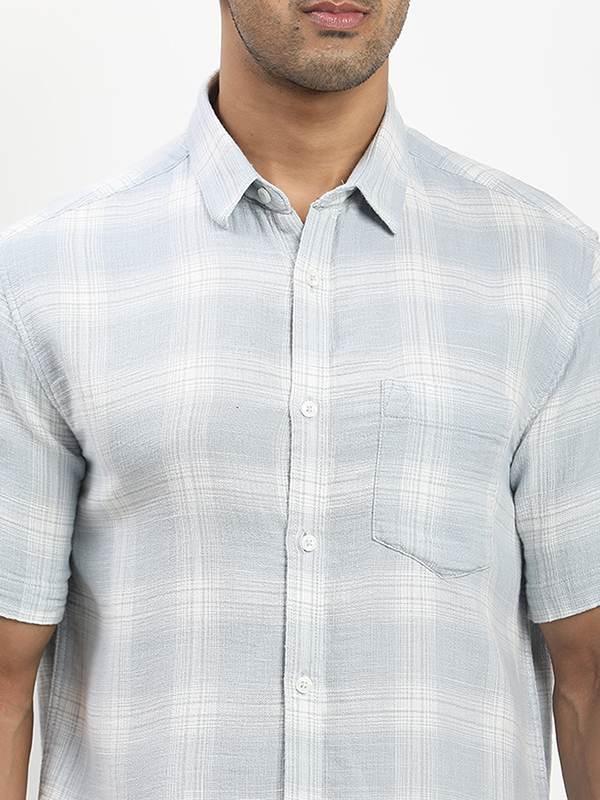 Men's Check Half Sleeves Cotton Shirt - Image 8