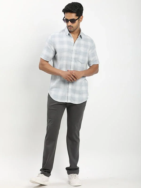 Men's Check Half Sleeves Cotton Shirt - Image 9