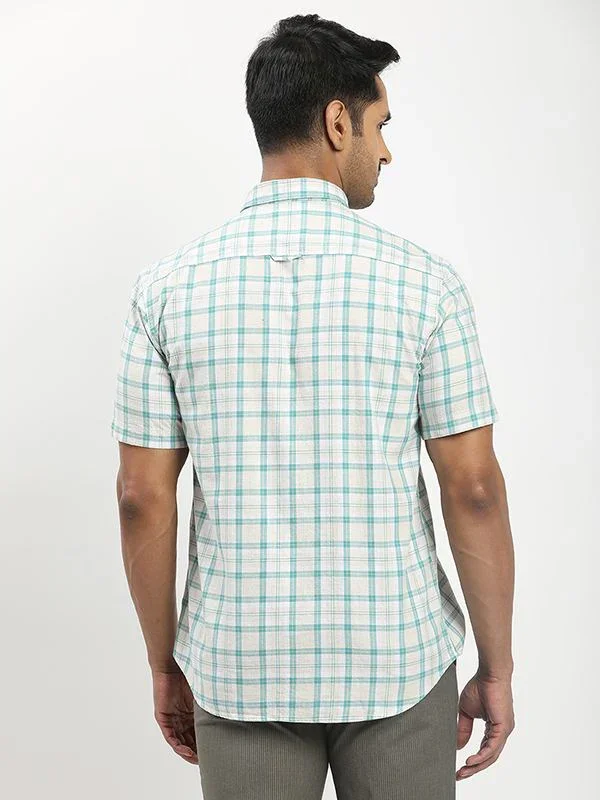 Men's Check Half Sleeves Cotton Shirt - Image 10