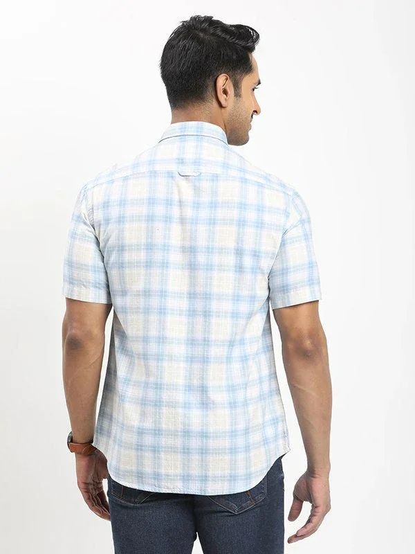 Men's Check Half Sleeves Cotton Shirt - Image 10