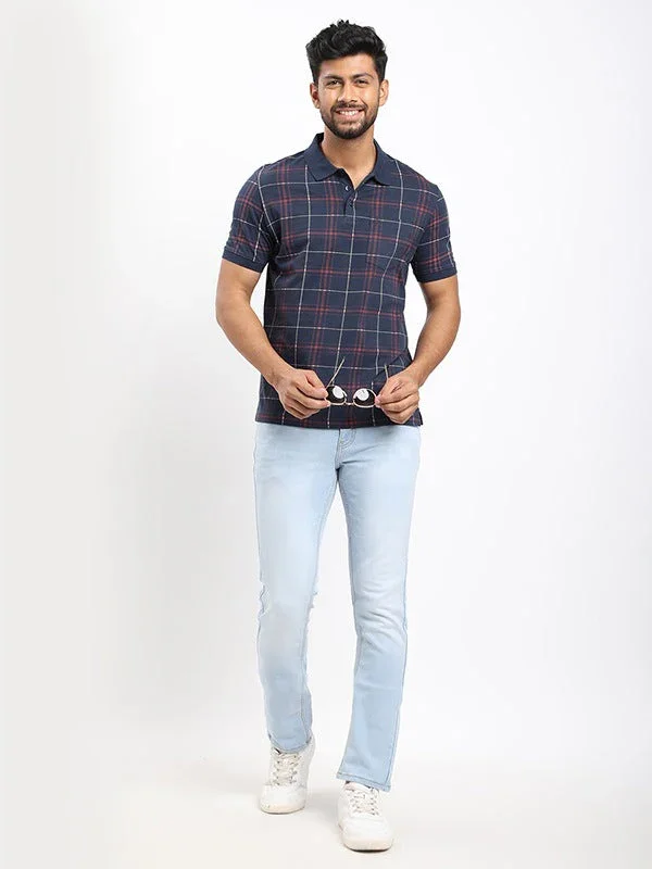 Men's Checked Polo T-shirt - Image 9