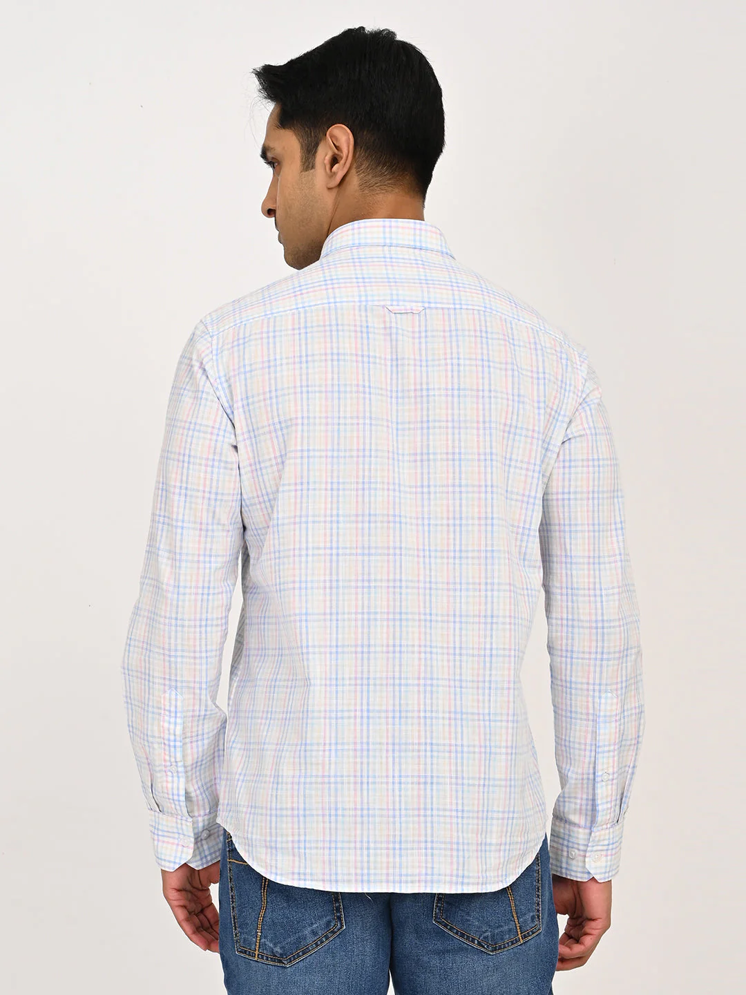 Men's Checks Full Sleeves Cotton Shirt - Image 10