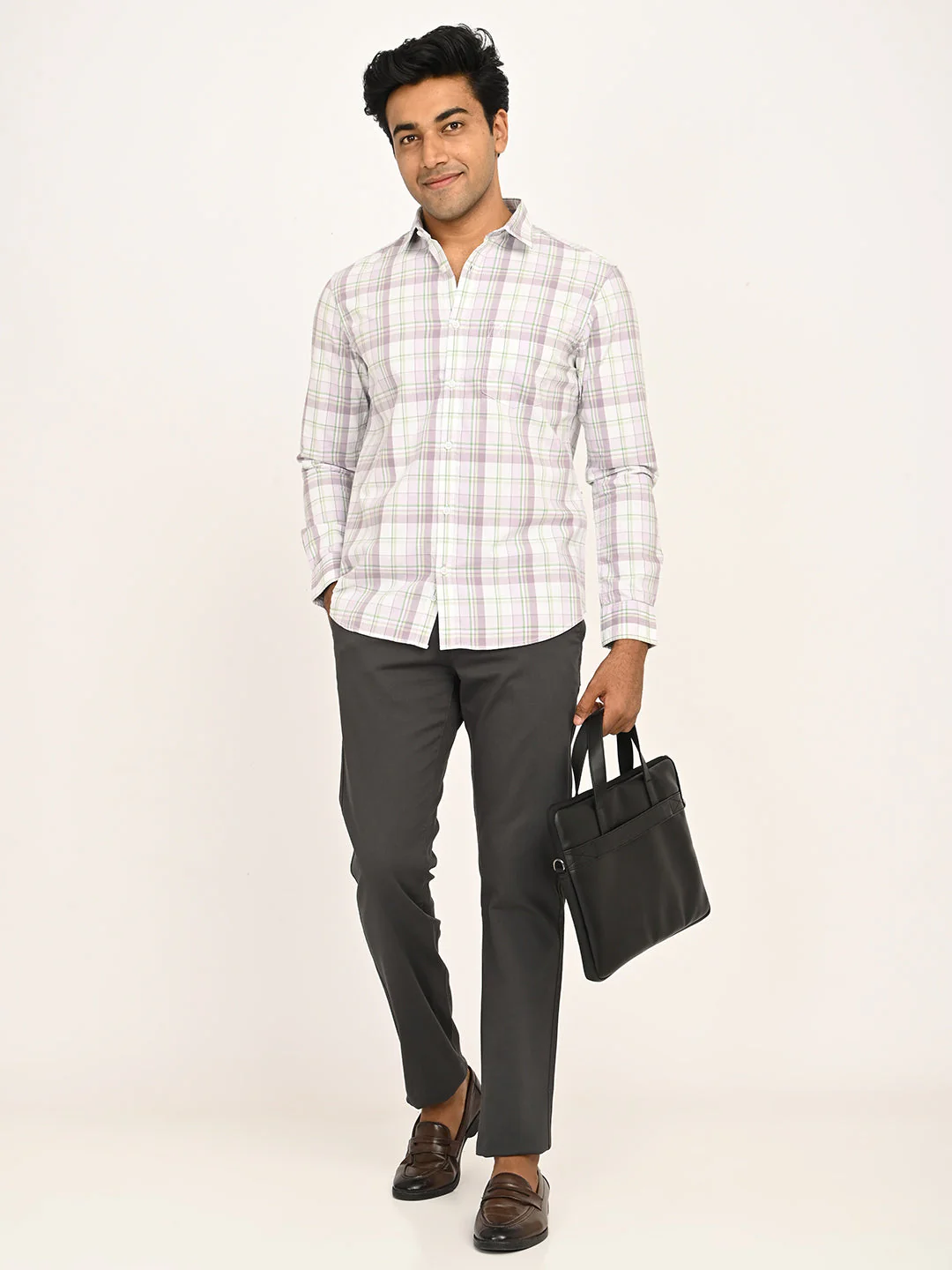 Men's Checks Full Sleeves Cotton Shirt - Image 11