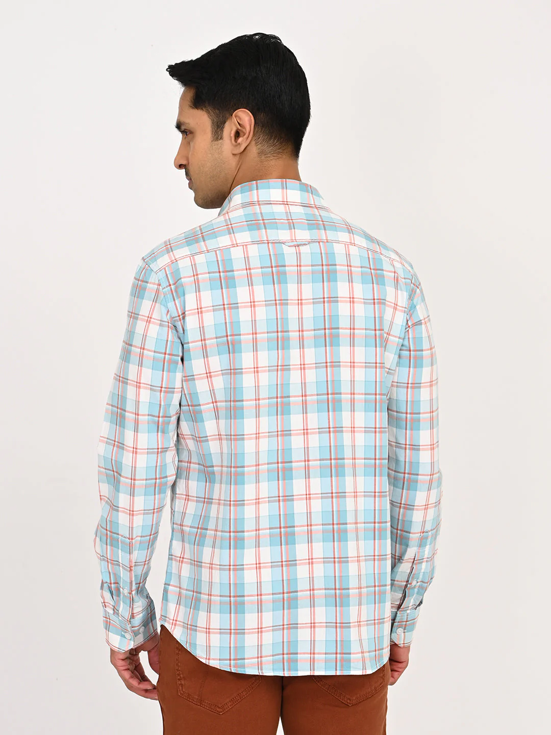Men's Checks Full Sleeves Cotton Shirt - Image 4