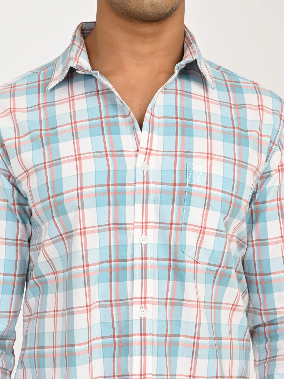 Men's Checks Full Sleeves Cotton Shirt - Image 5