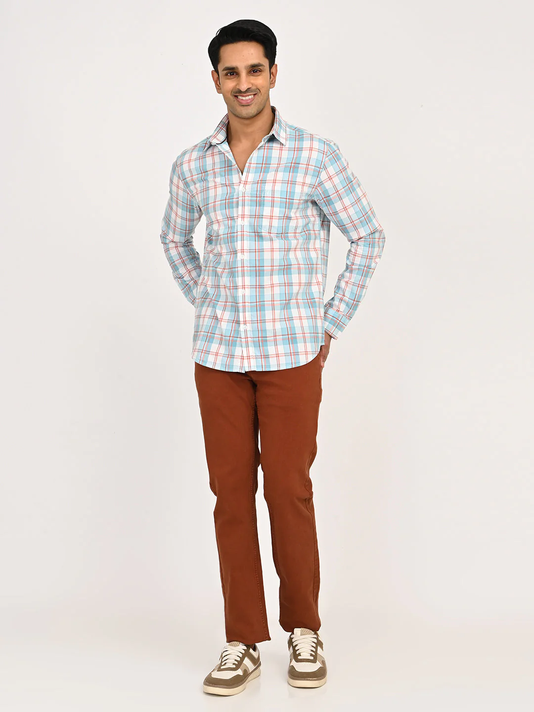 Men's Checks Full Sleeves Cotton Shirt - Image 6