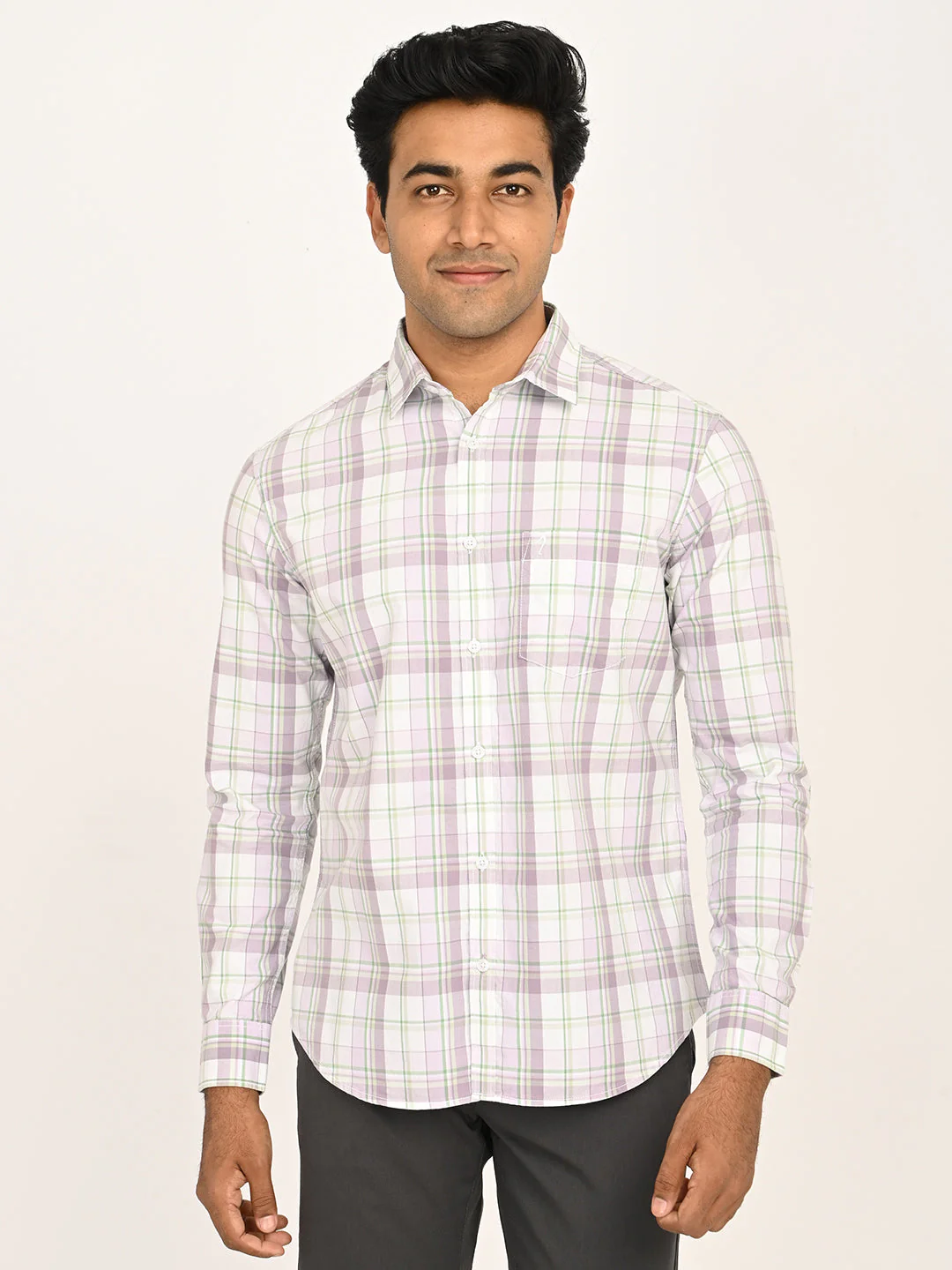 Men's Checks Full Sleeves Cotton Shirt - Image 7