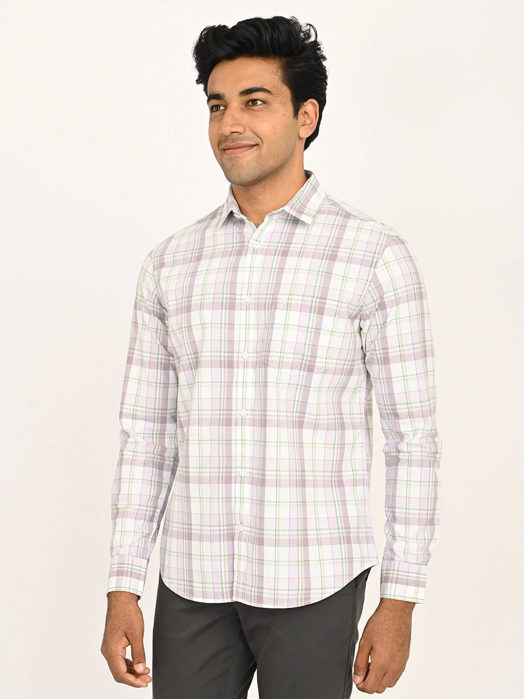 Men's Checks Full Sleeves Cotton Shirt - Image 8