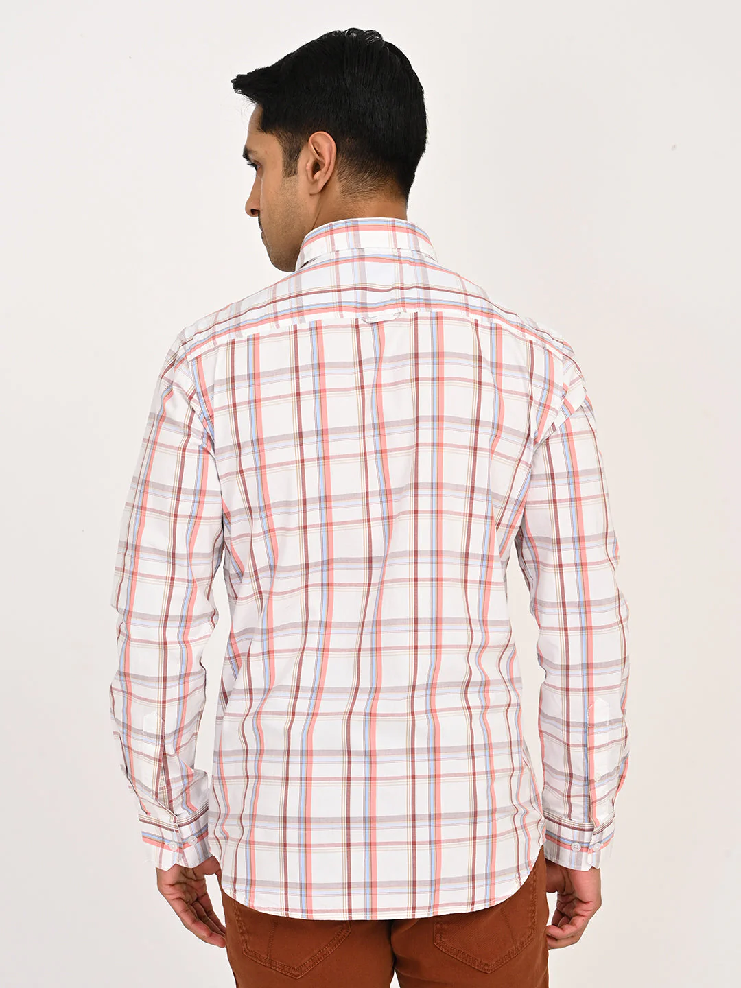 Men's Checks Full Sleeves Cotton Shirt - Image 4