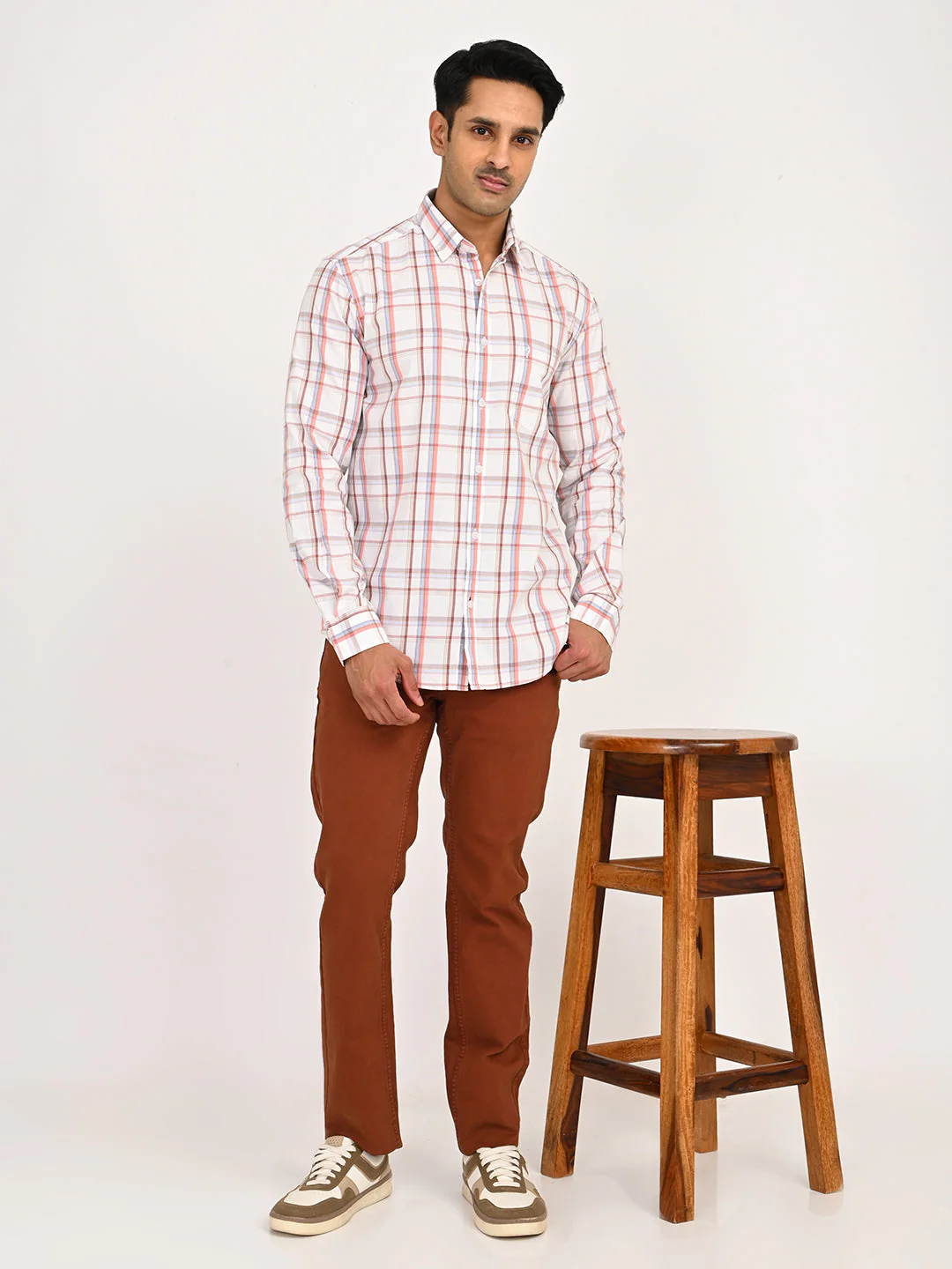 Men's Checks Full Sleeves Cotton Shirt - Image 6
