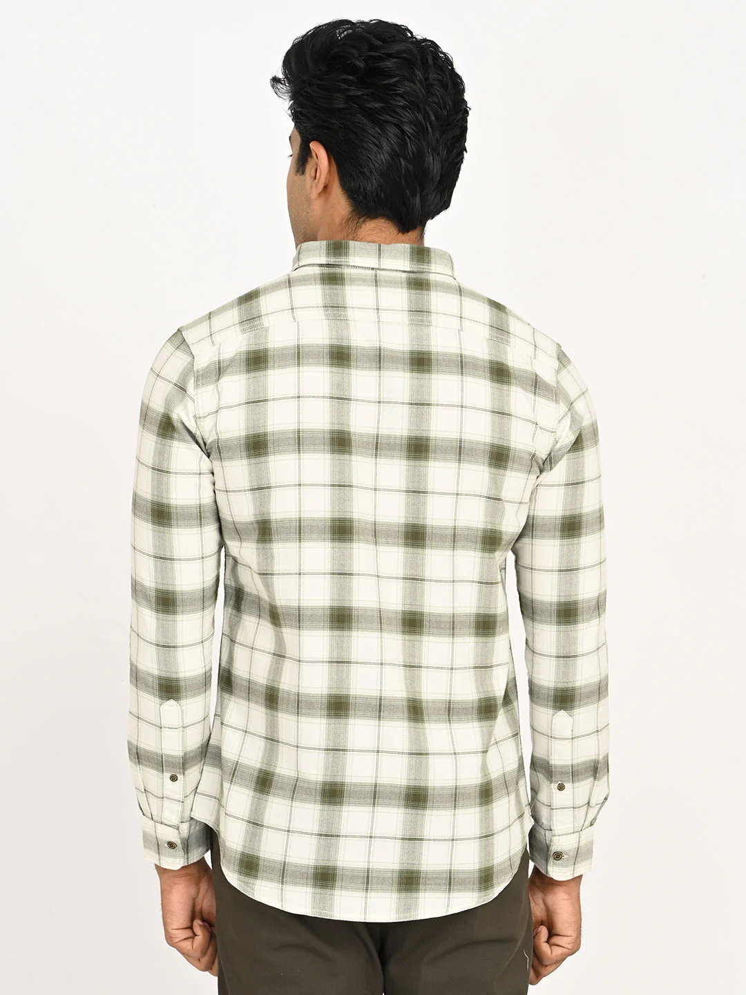 Men's Checks Full Sleeves Cotton Shirt - Image 4