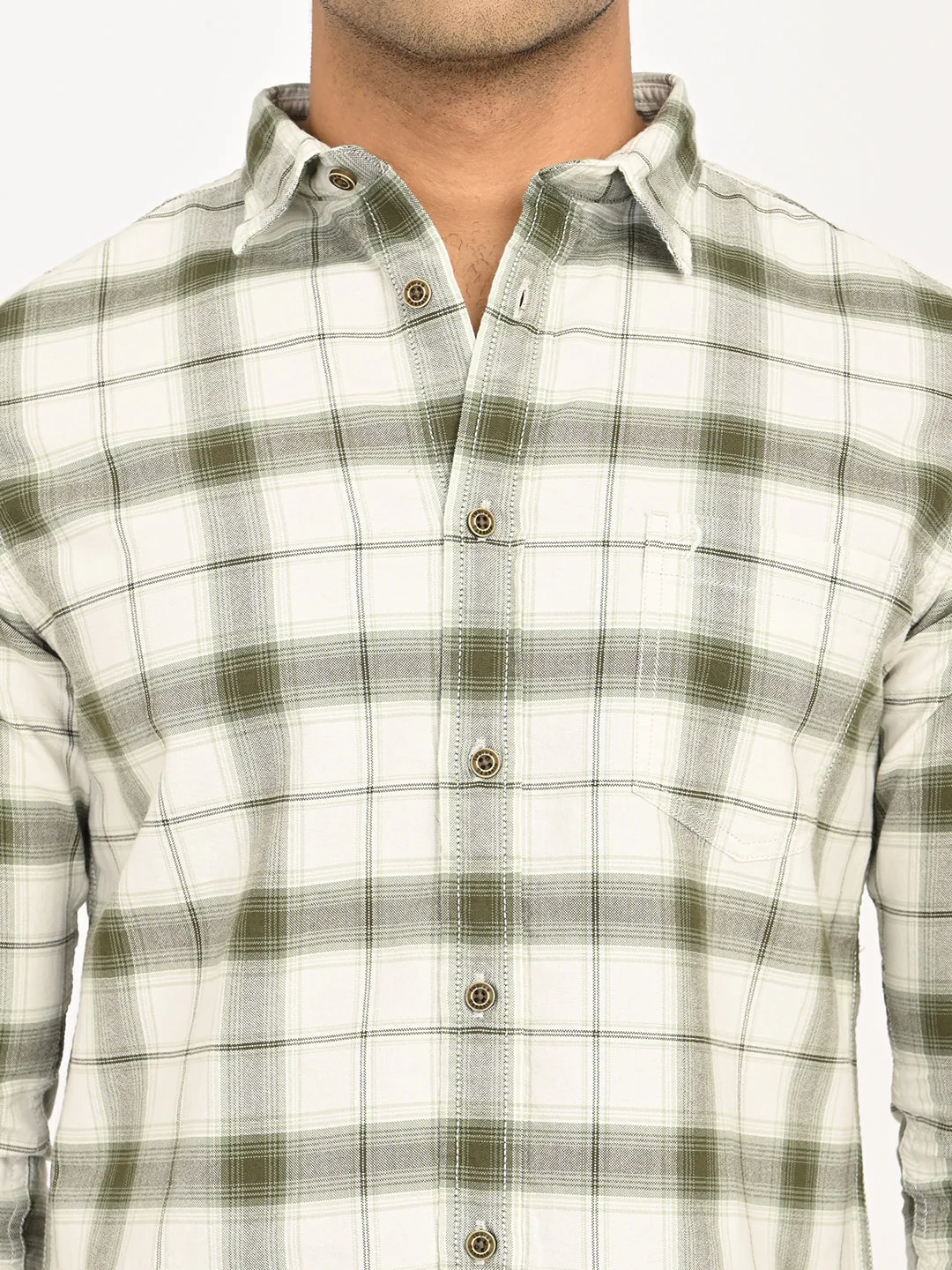 Men's Checks Full Sleeves Cotton Shirt - Image 6