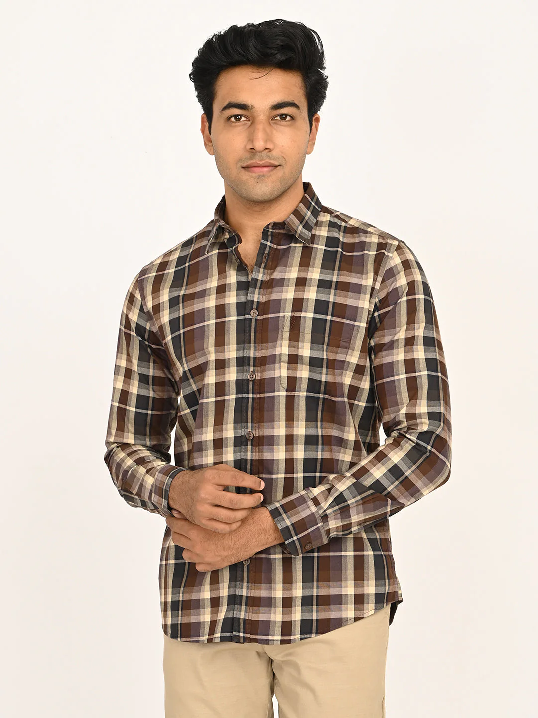 Men's Checks Full Sleeves Cotton Shirt