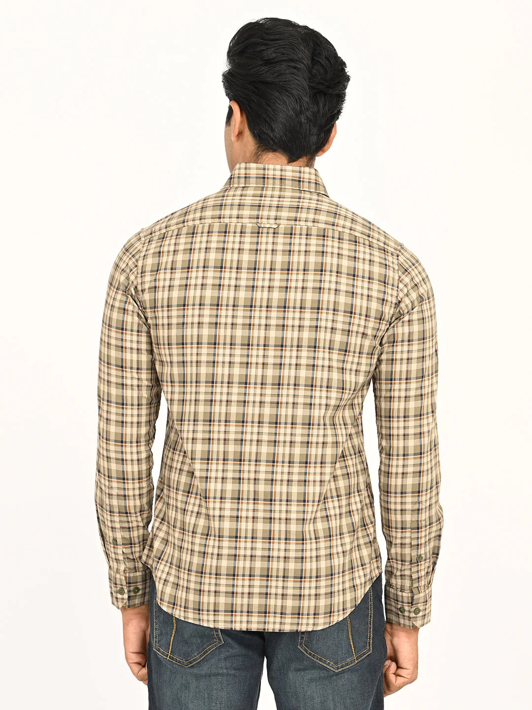 Men's Checks Full Sleeves Cotton Shirt - Image 4