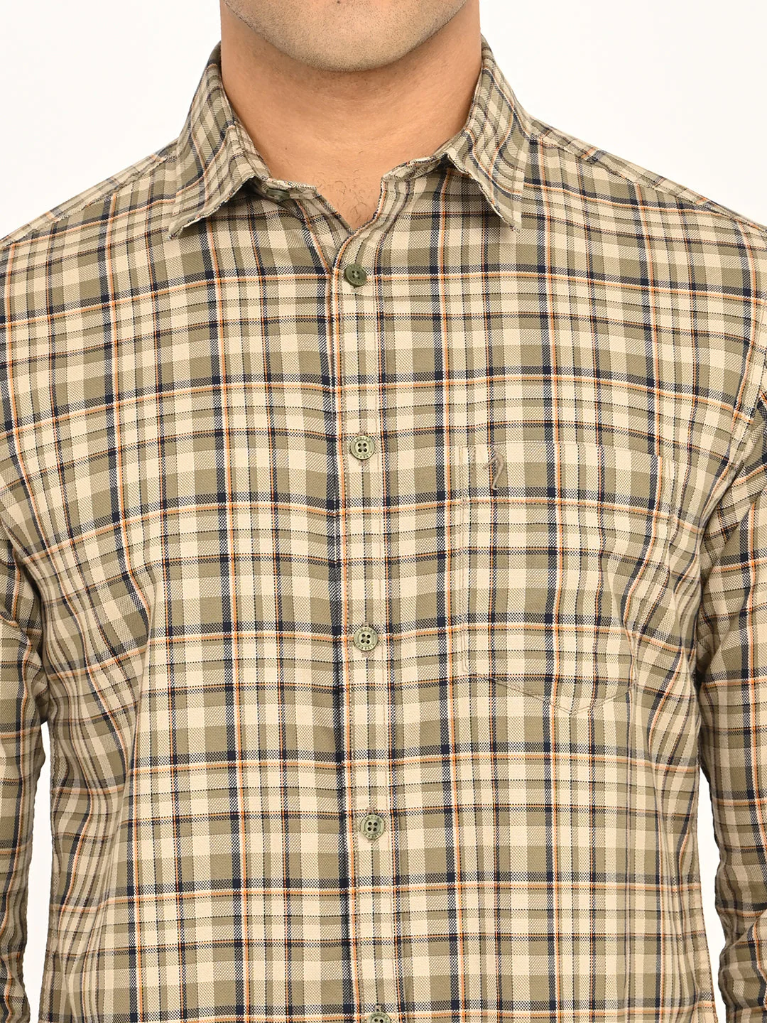 Men's Checks Full Sleeves Cotton Shirt - Image 6