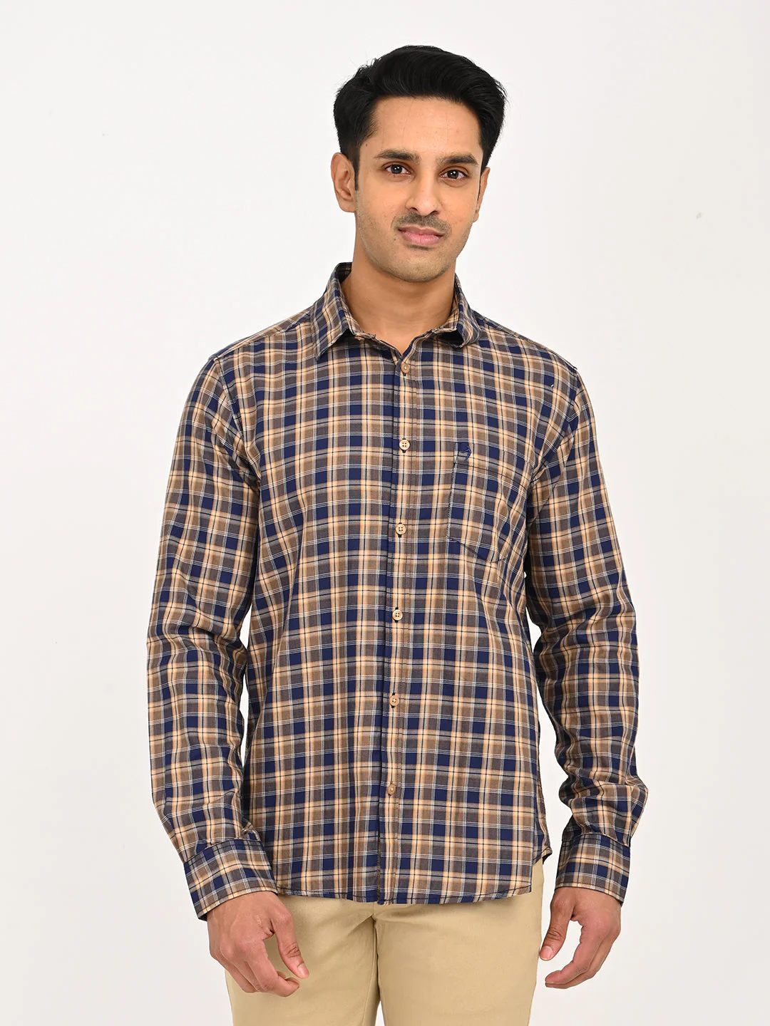 Men's Checks Full Sleeves Cotton Shirt