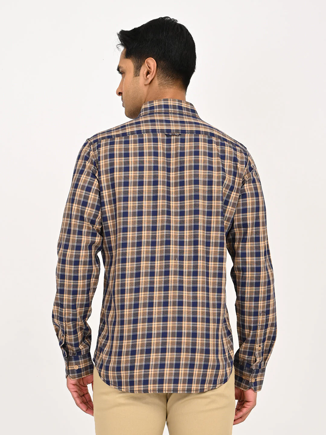 Men's Checks Full Sleeves Cotton Shirt - Image 4