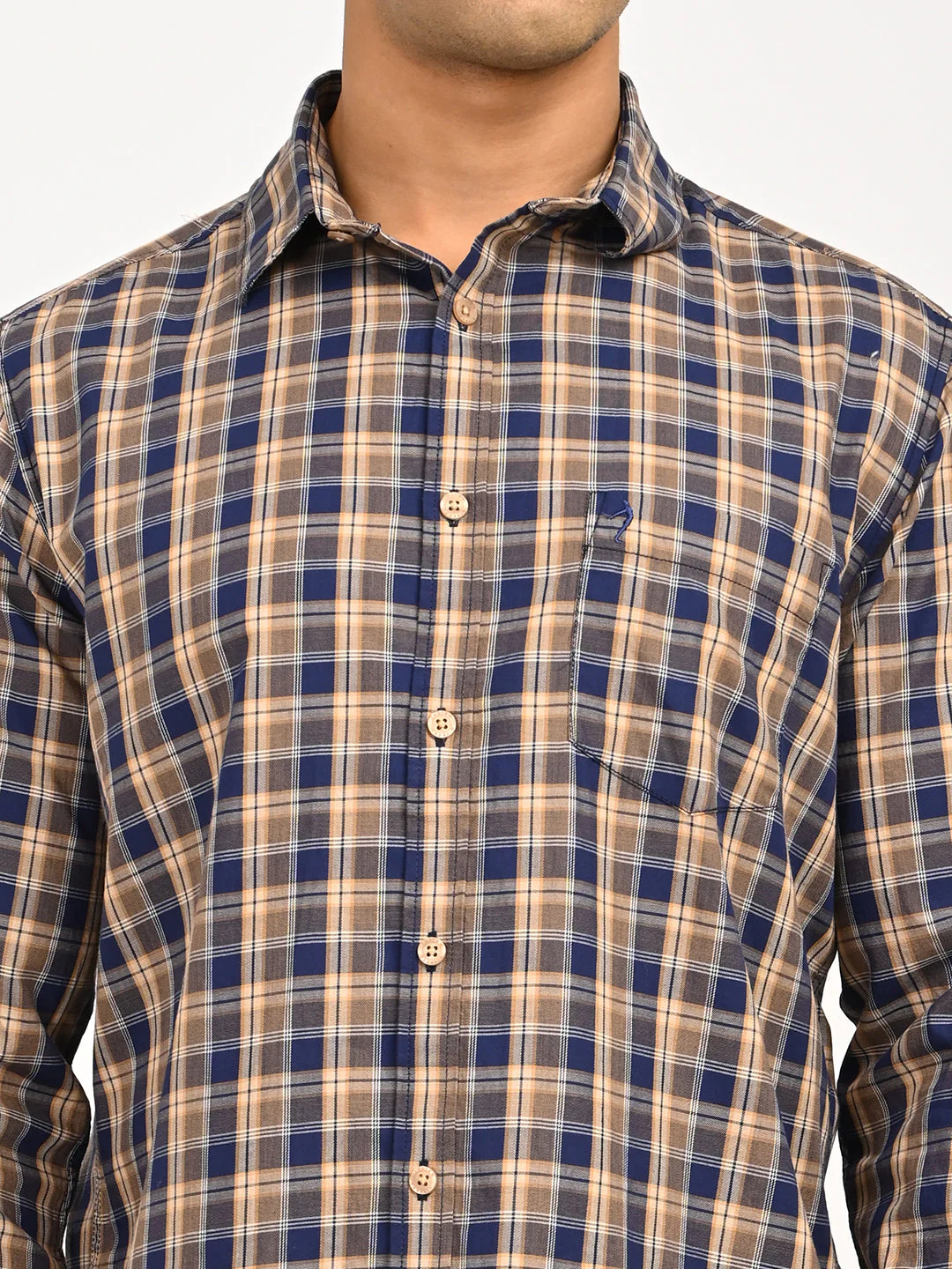 Men's Checks Full Sleeves Cotton Shirt - Image 5