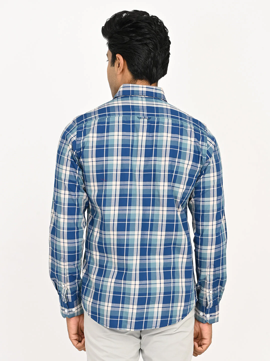 Men's Checks Full Sleeves Cotton Shirt - Image 4