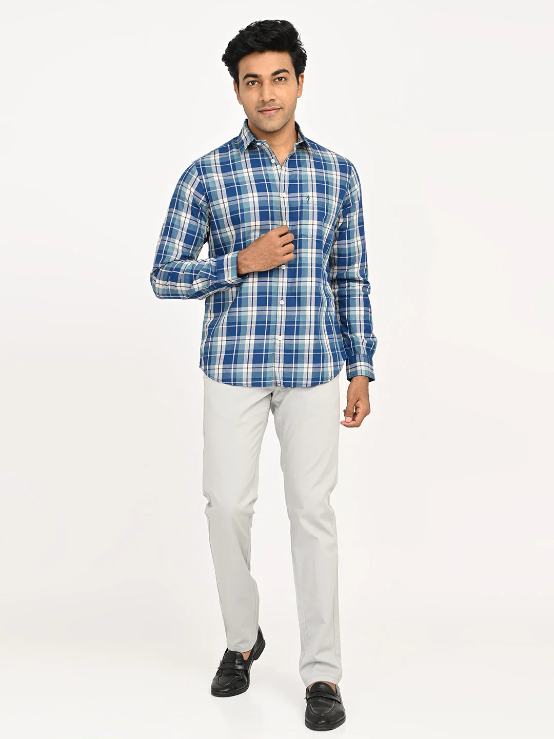 Men's Checks Full Sleeves Cotton Shirt - Image 5