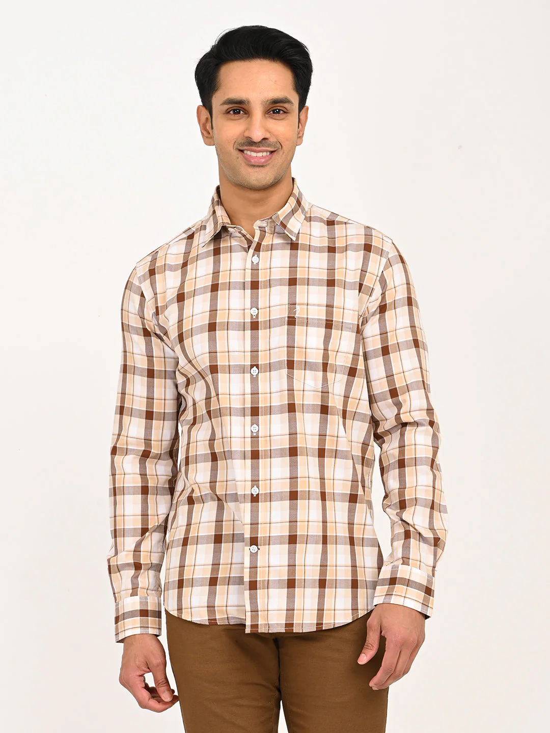 Men's Checks Full Sleeves Cotton Shirt