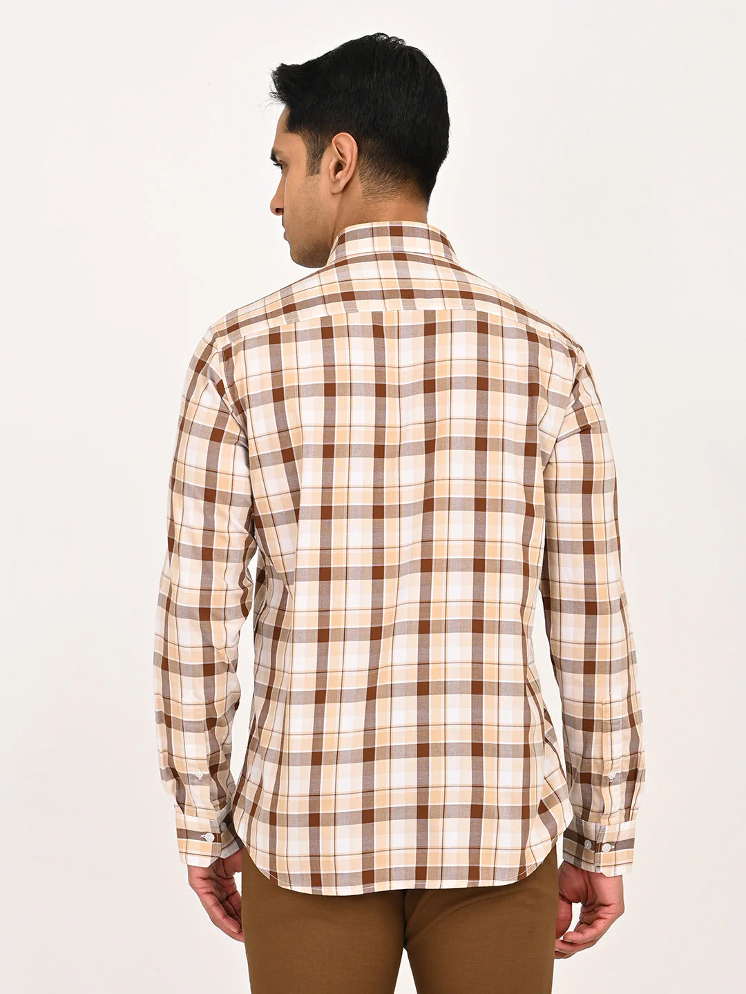 Men's Checks Full Sleeves Cotton Shirt - Image 4