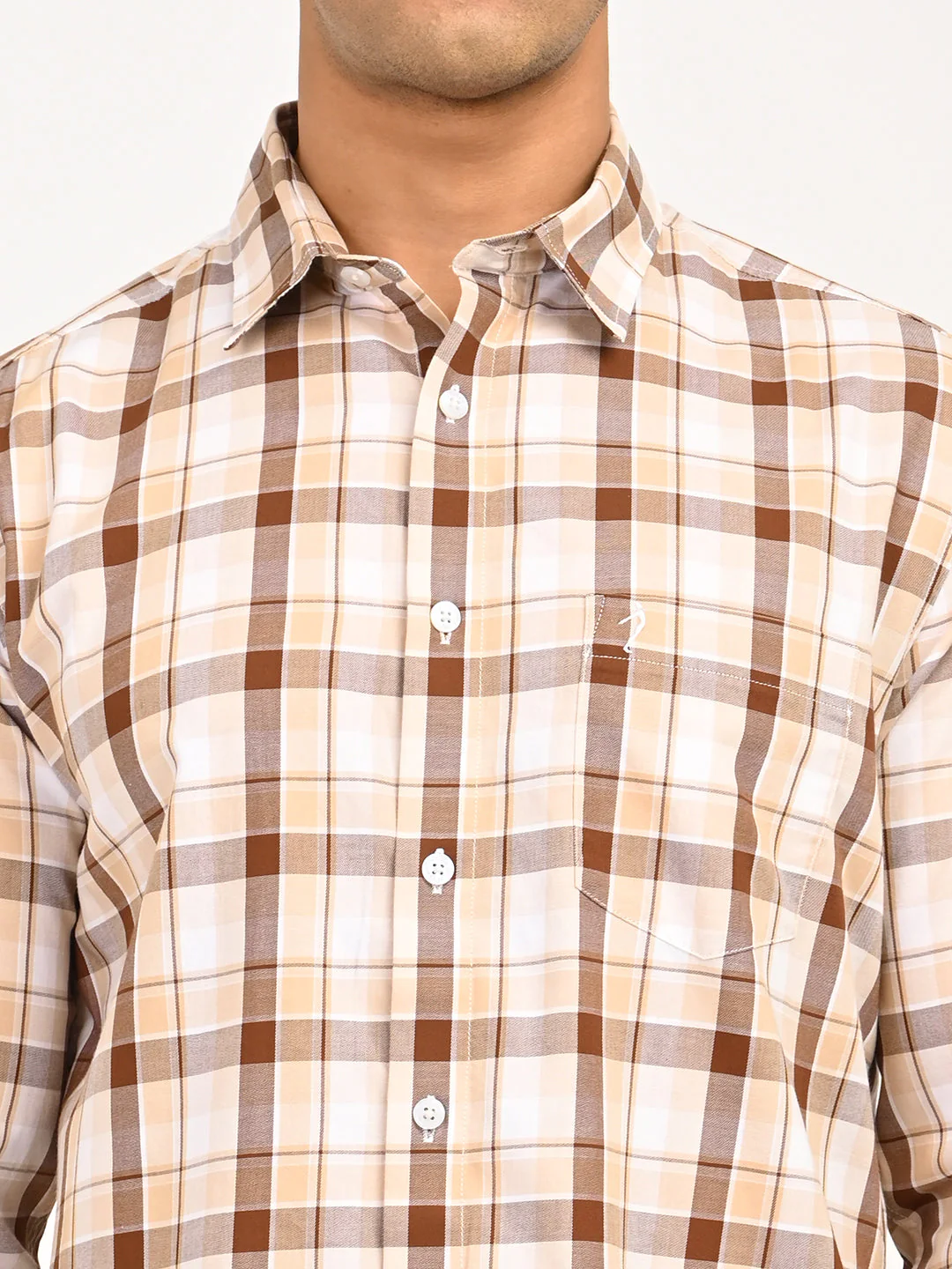 Men's Checks Full Sleeves Cotton Shirt - Image 5