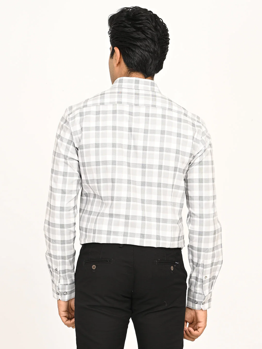 Men's Checks Full Sleeves Cotton Shirt - Image 4