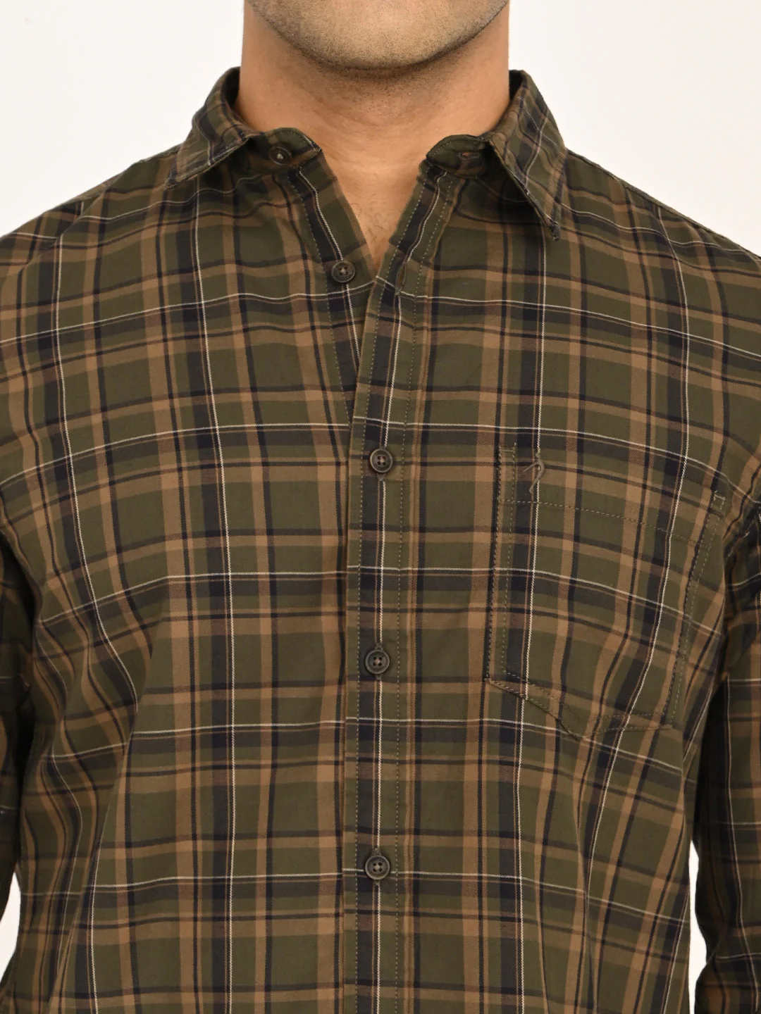 Men's Checks Full Sleeves Cotton Shirt - Image 5