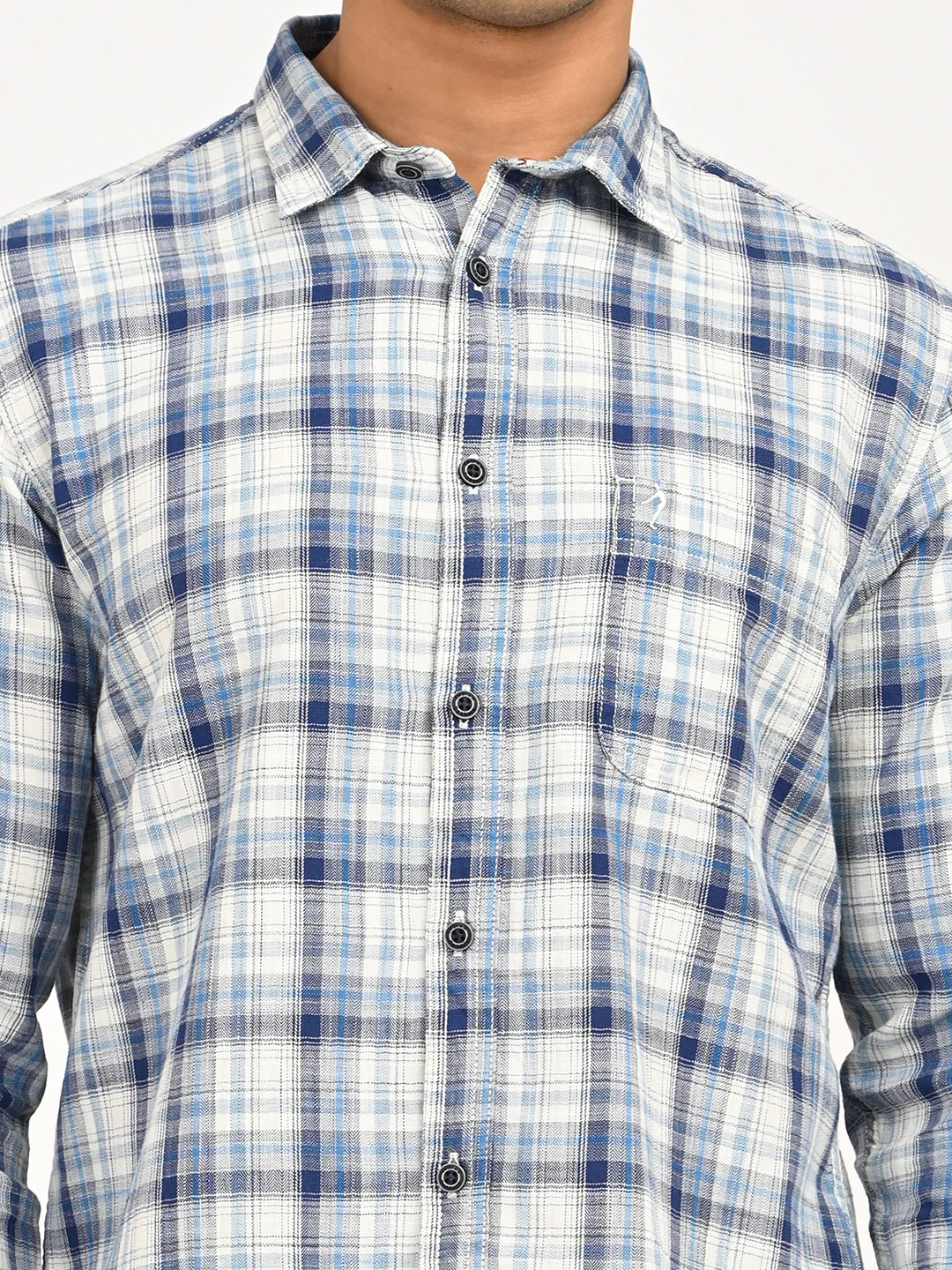 Men's Checks Full Sleeves Cotton Shirt - Image 5