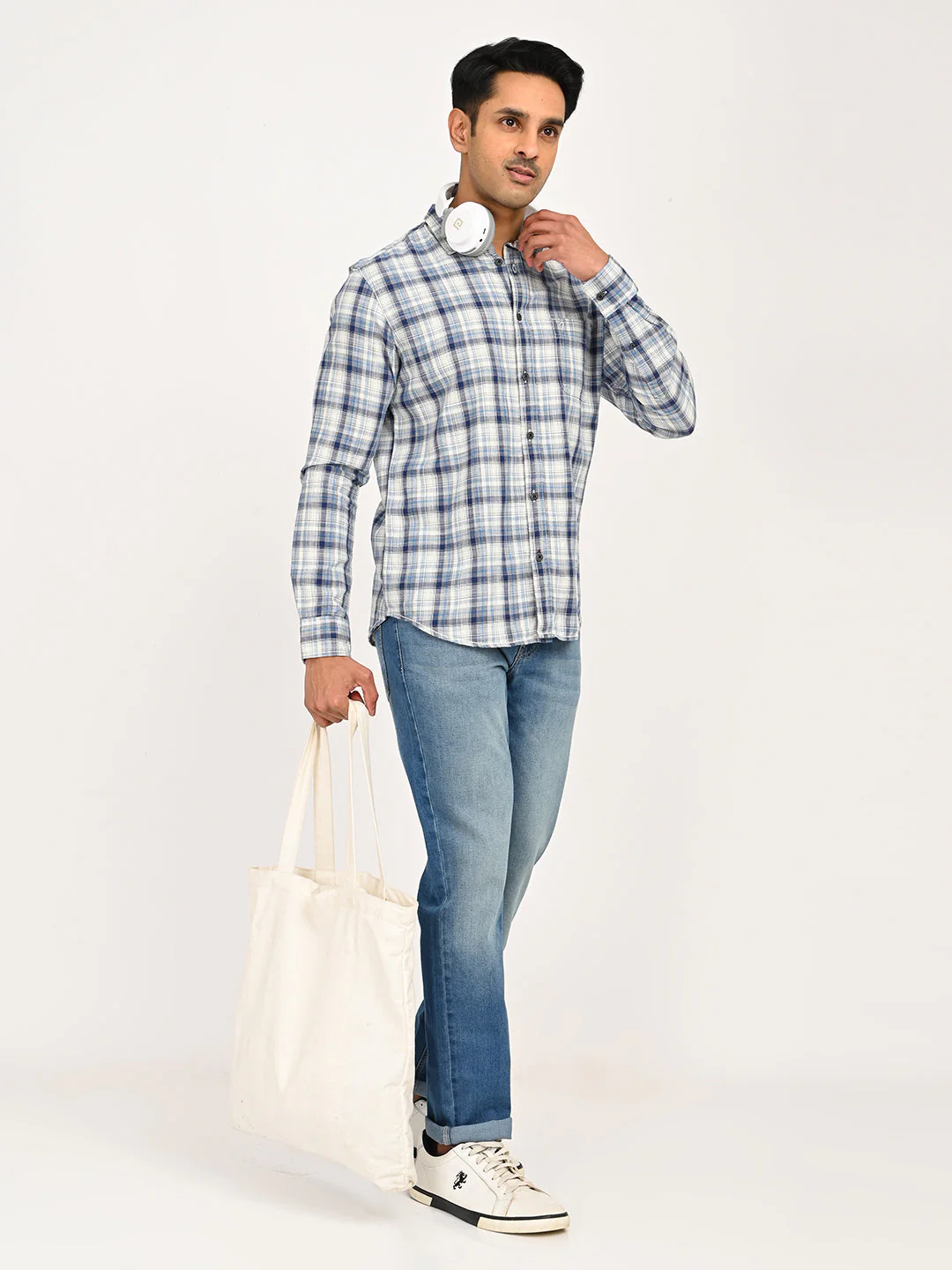 Men's Checks Full Sleeves Cotton Shirt - Image 6