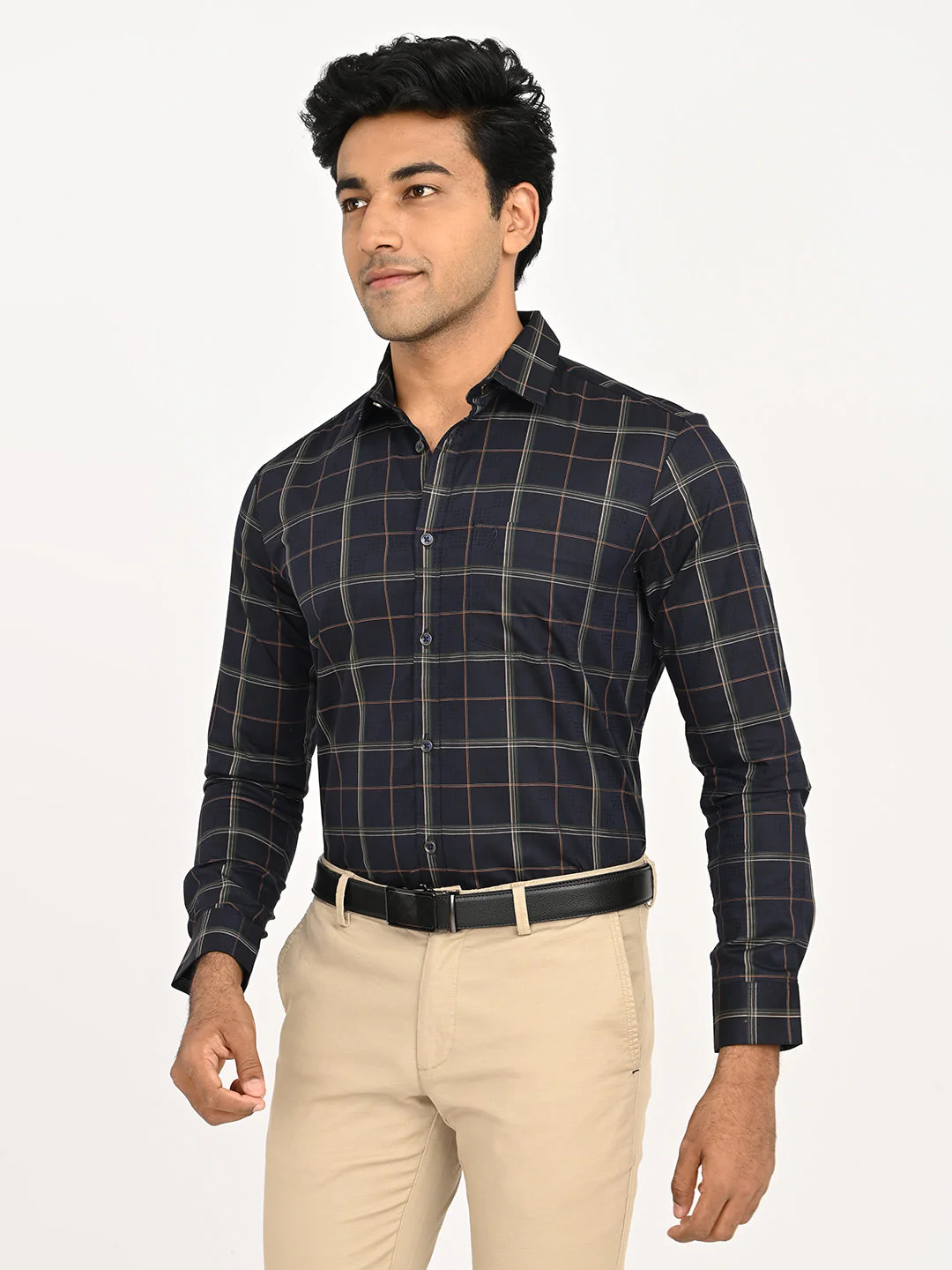 Men's Checks Full Sleeves Cotton Shirt - Image 2
