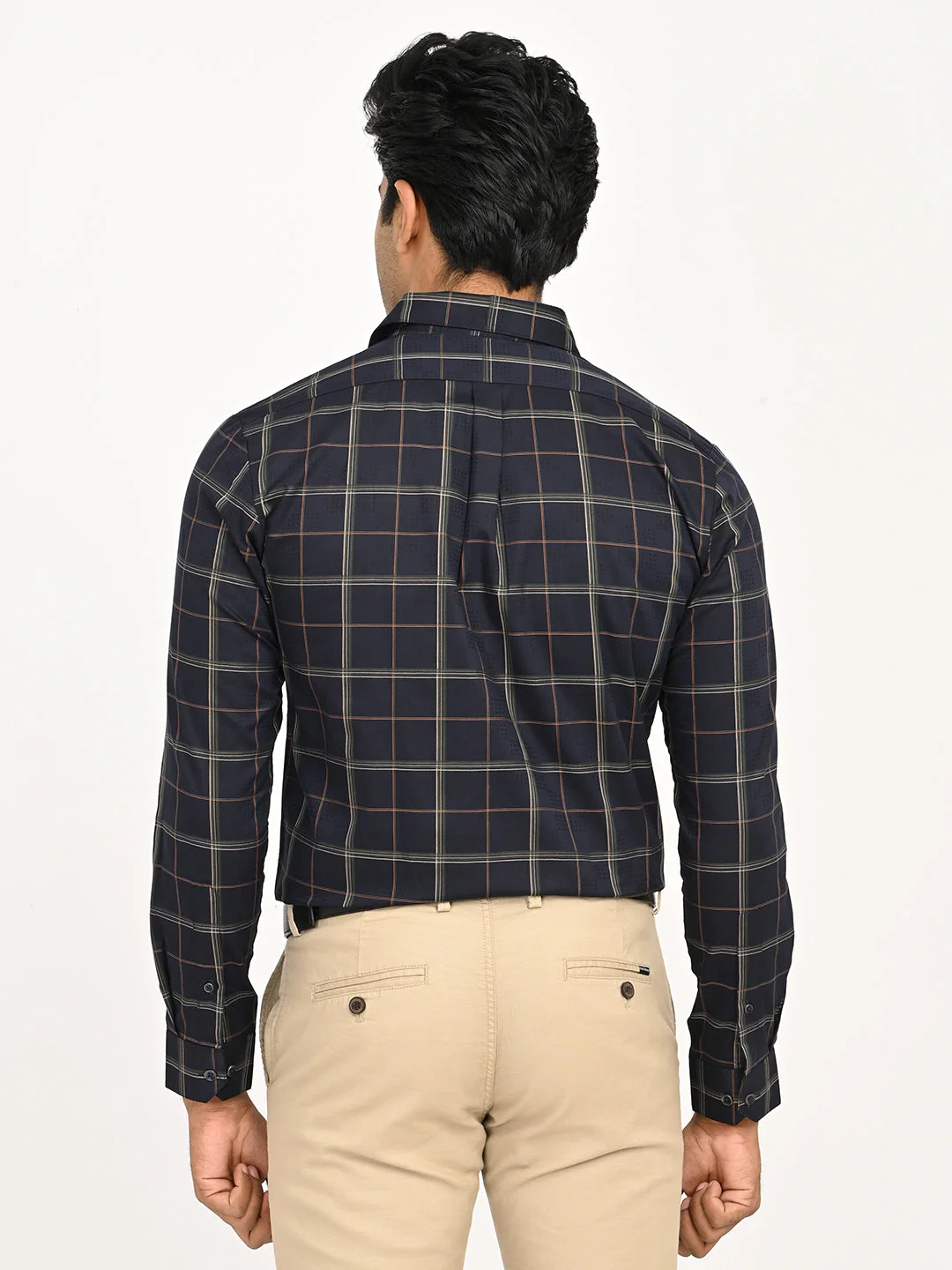Men's Checks Full Sleeves Cotton Shirt - Image 4