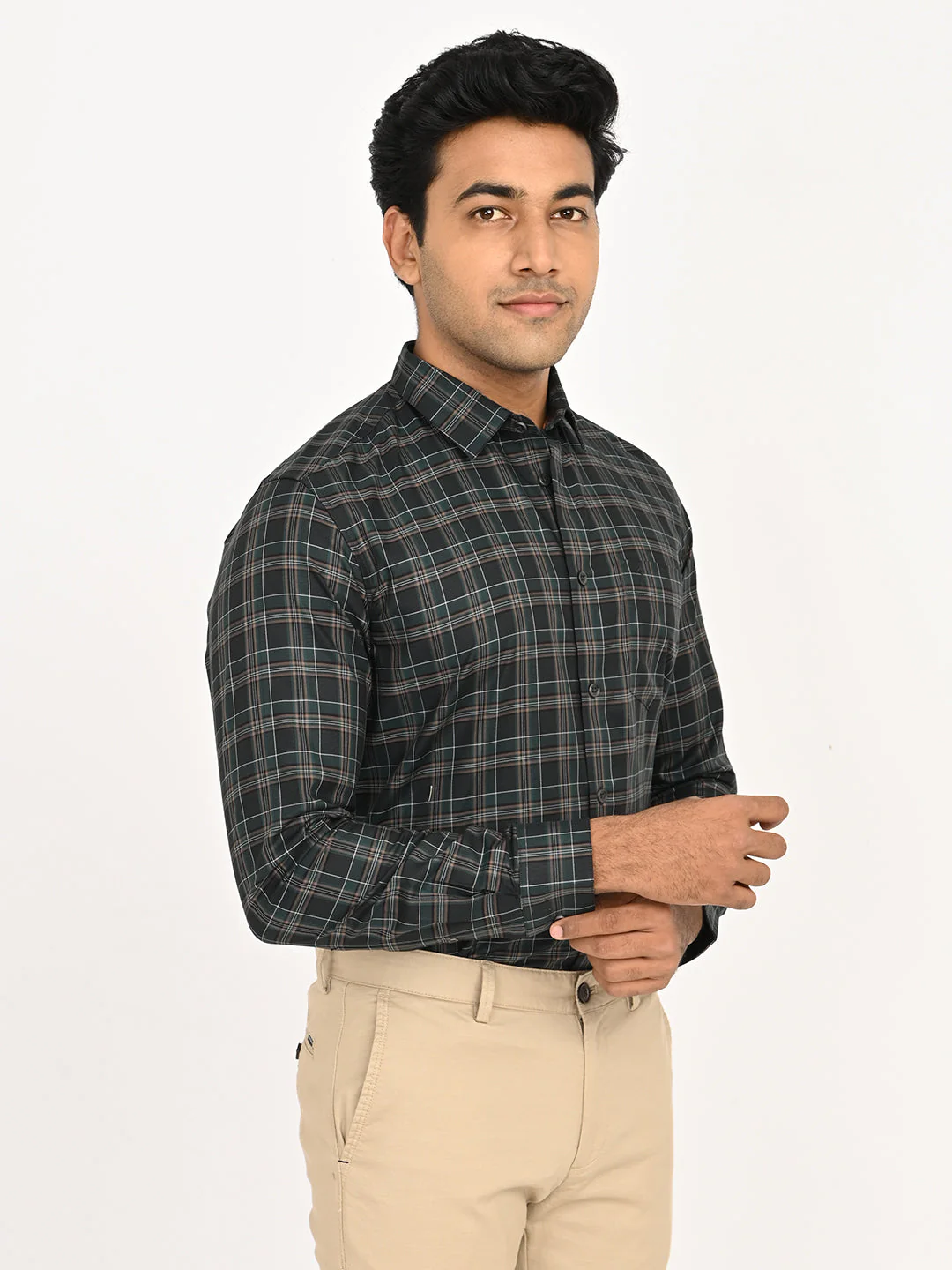 Men's Checks Full Sleeves Cotton Shirt - Image 3