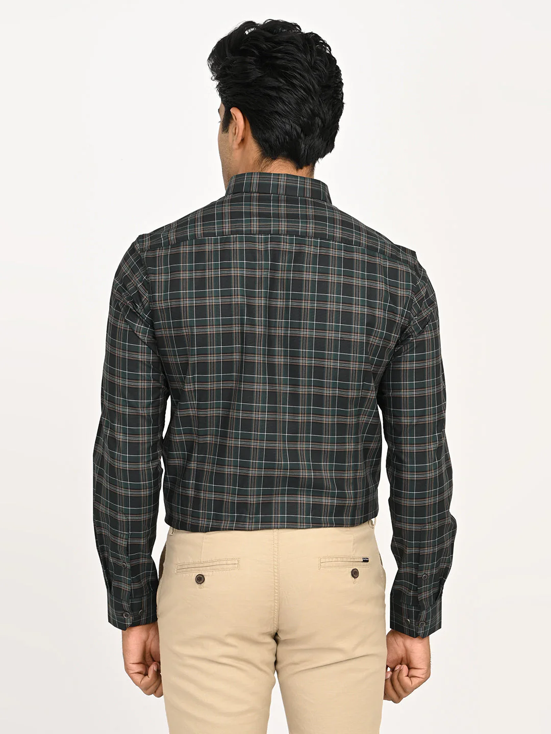 Men's Checks Full Sleeves Cotton Shirt - Image 4