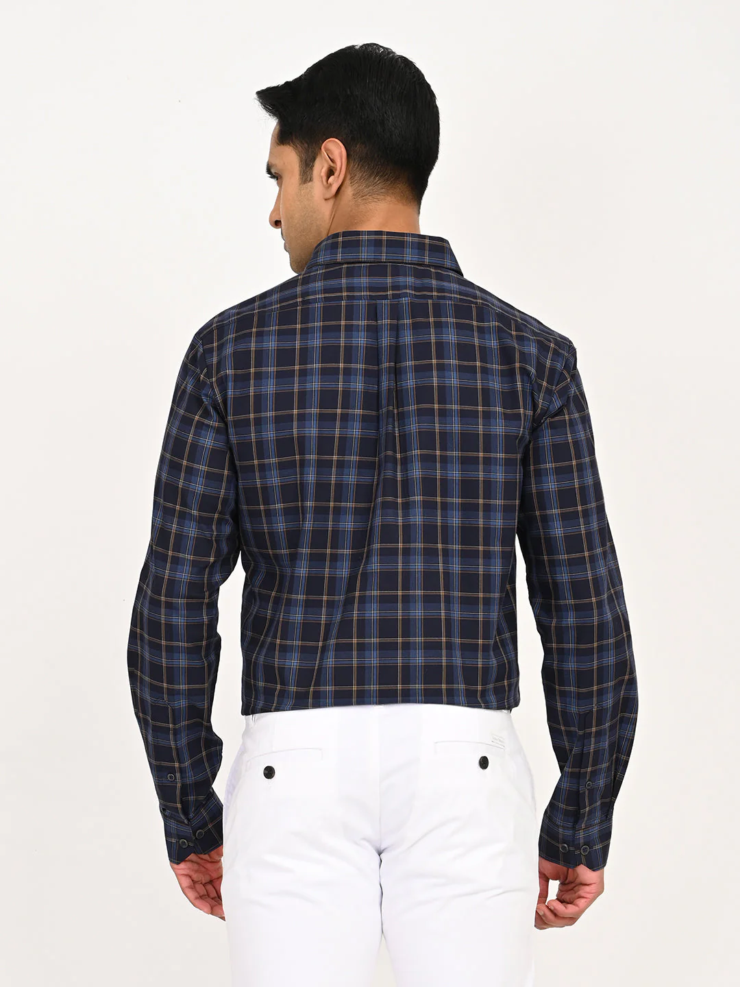 Men's Checks Full Sleeves Cotton Shirt - Image 4