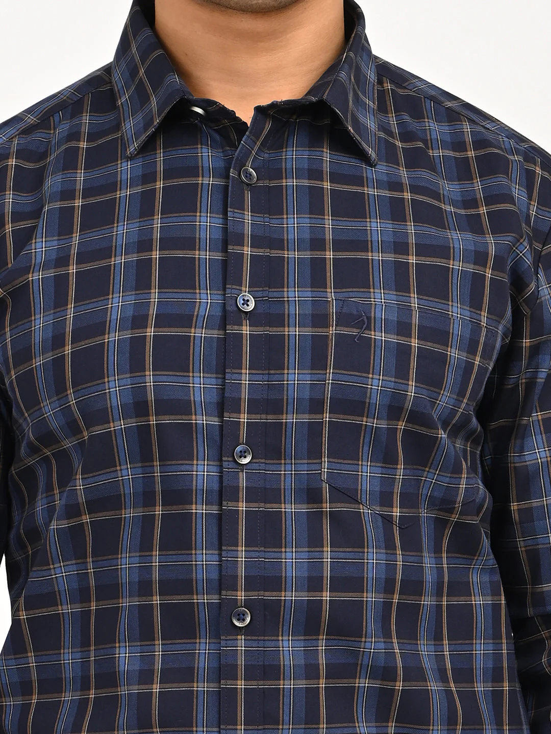 Men's Checks Full Sleeves Cotton Shirt - Image 5