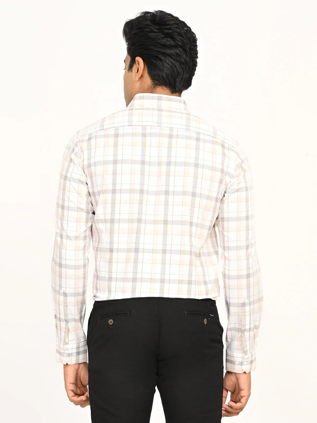Men's Checks Full Sleeves Cotton Shirt - Image 4